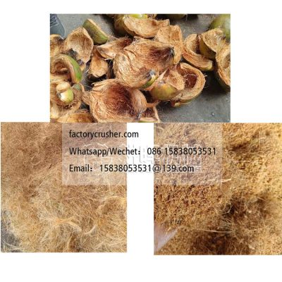 Coconut shell cutting machine, coconut fiber extraction machine, coconut shell crusher