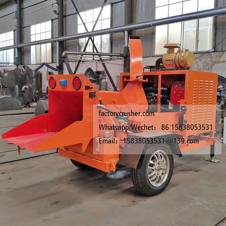 Garden and landscape branch shredder, fruit tree branch shredder, mobile wood chipper