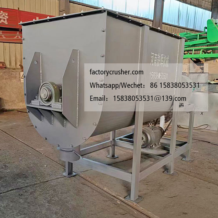 Horizontal mixer, material mixing machine