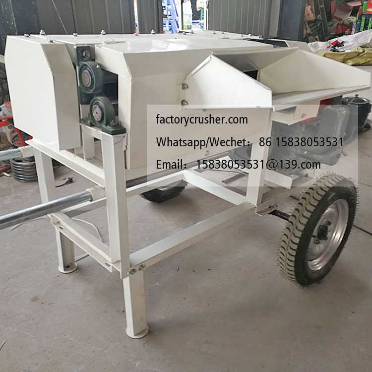 Jute and ramie fiber extraction machine, paper mulberry branch debarking machine