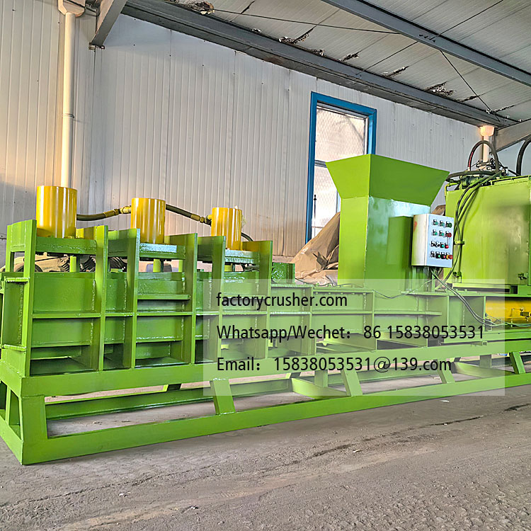 Horizontal coir peat briquette press and packaging machine