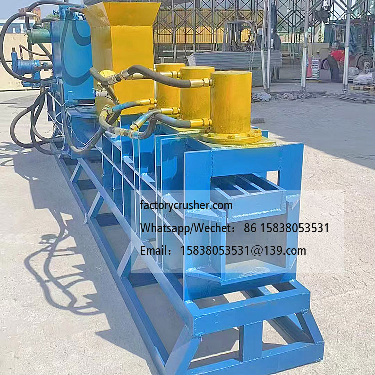 Horizontal coir peat briquette press and packaging machine
