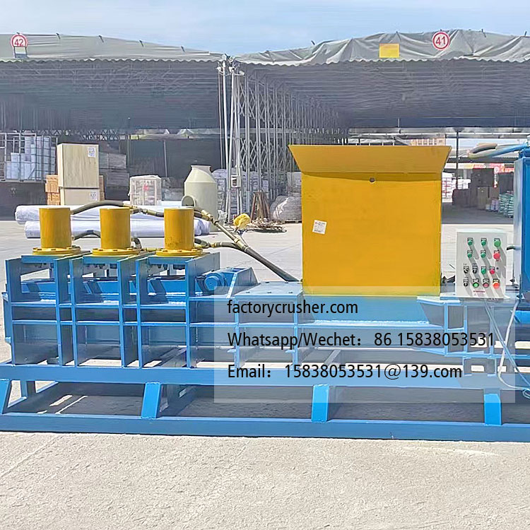 Horizontal coir peat briquette press and packaging machine
