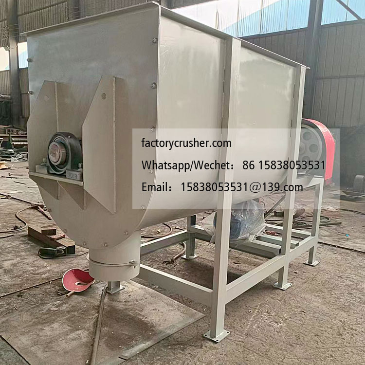 Horizontal mixer, material mixing machine