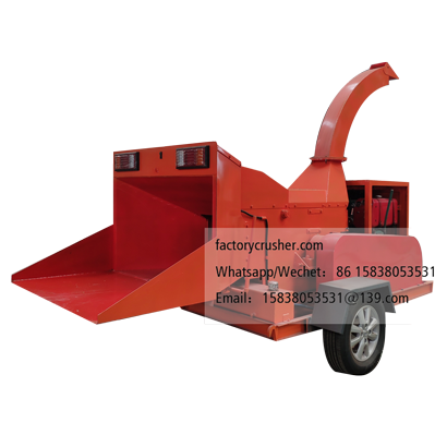 Garden and landscape branch shredder, fruit tree branch shredder, mobile wood chipper